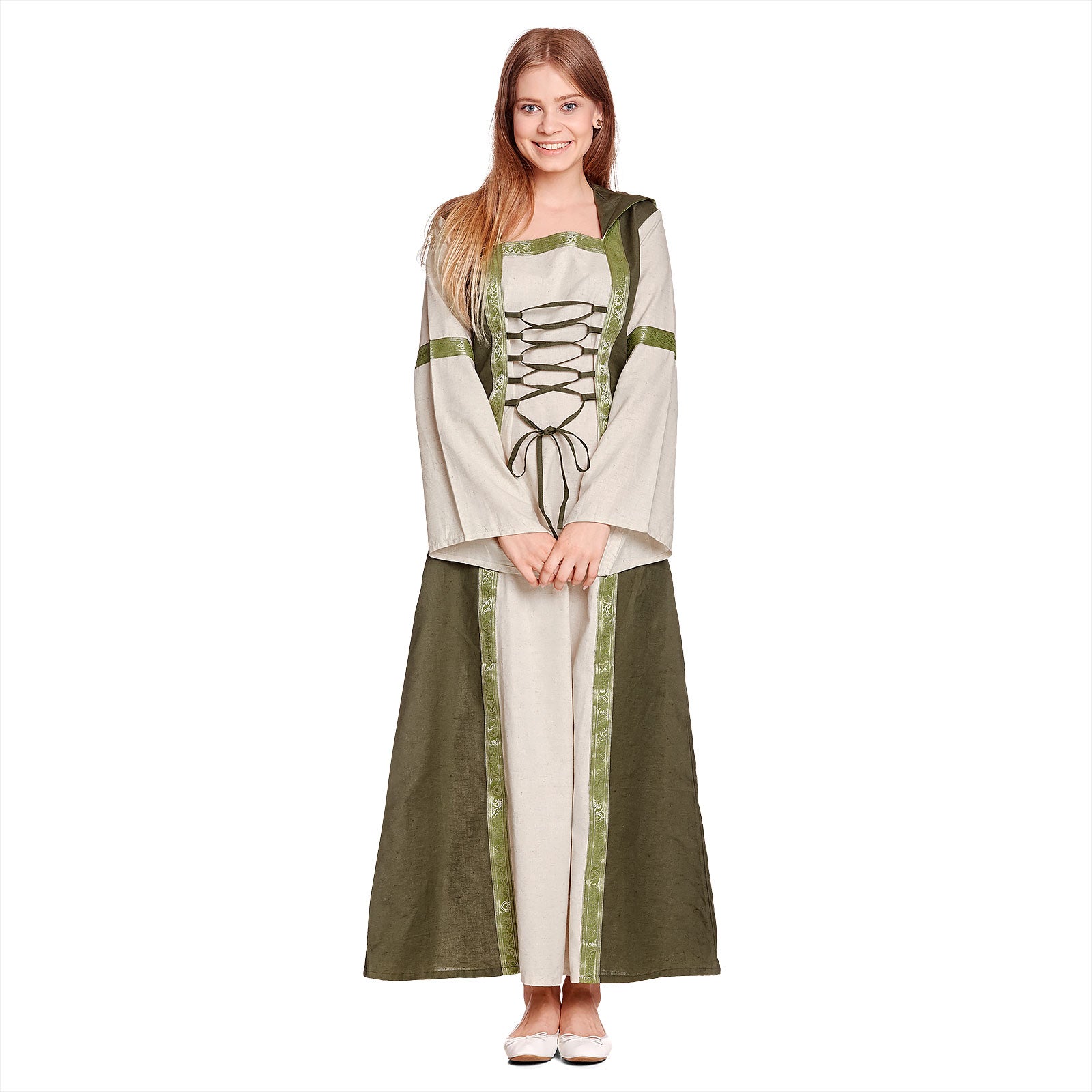 Immagine del prodotto Abito medievale Rebecca naturale-verde