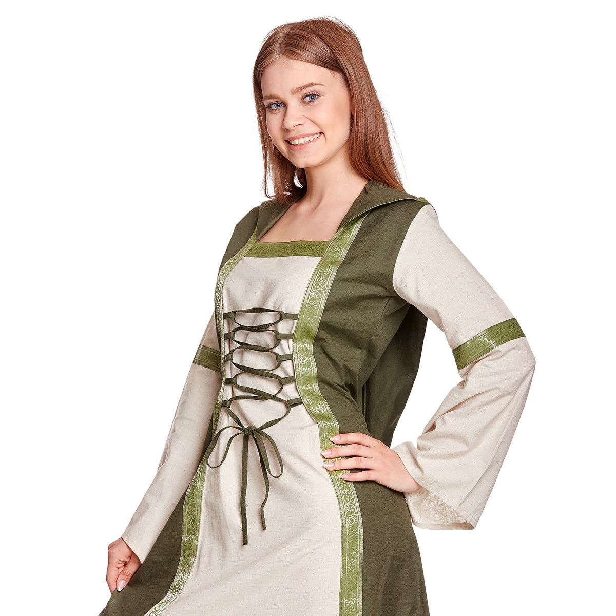 Immagine del prodotto Abito medievale Rebecca naturale-verde
