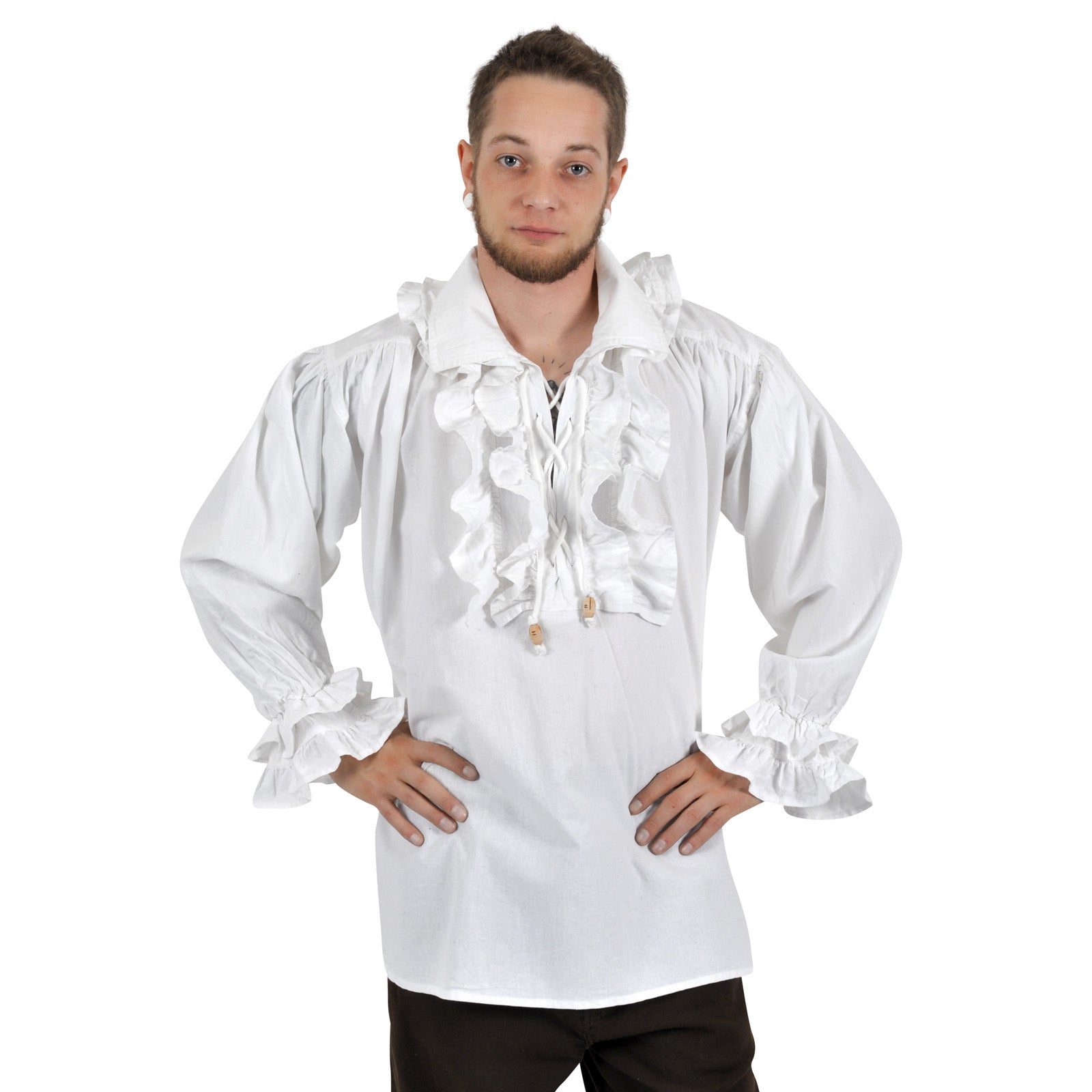 Immagine del prodotto Camicia con balze Laurenz bianca