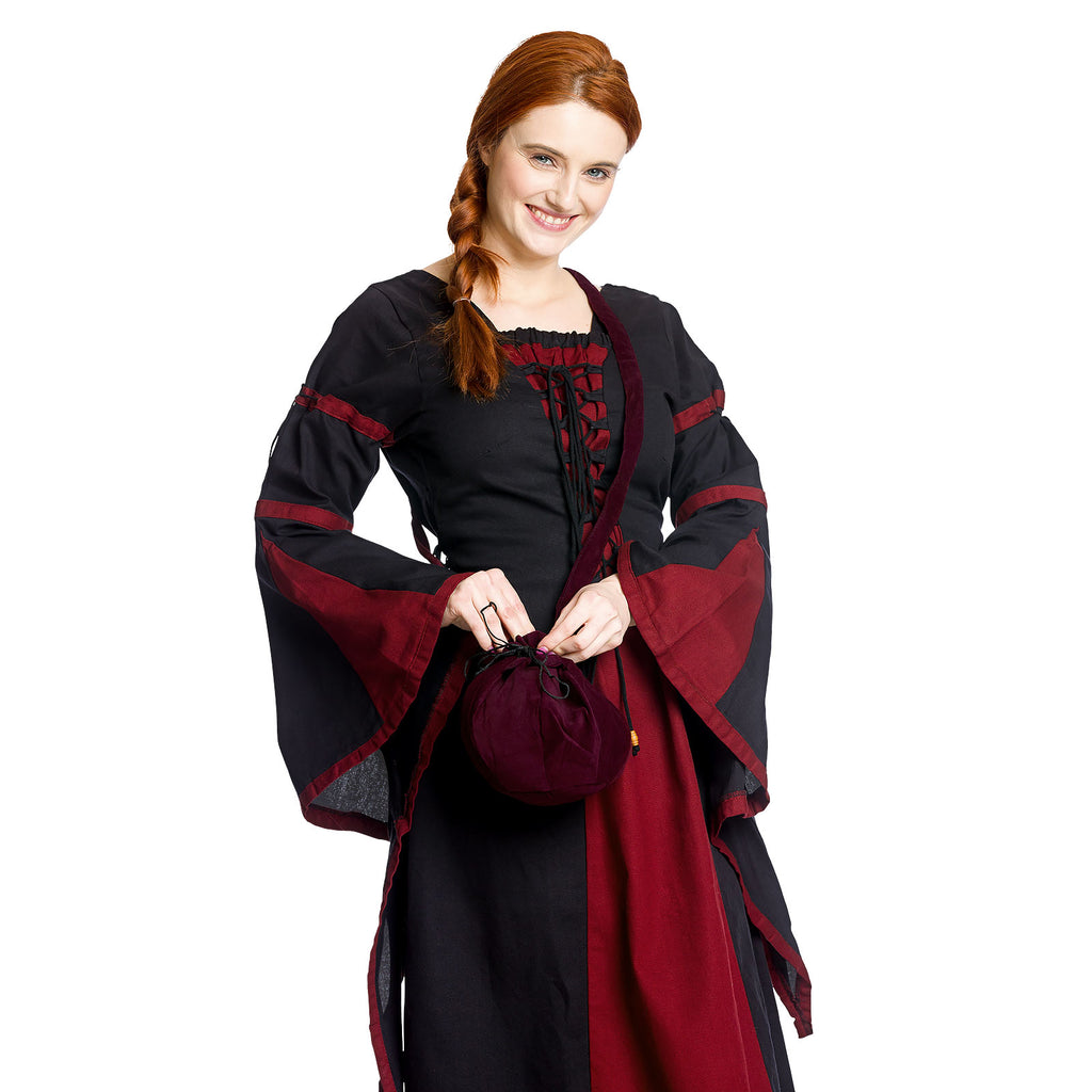 Produktbild Elisa - Mittelalterkleid rot-schwarz