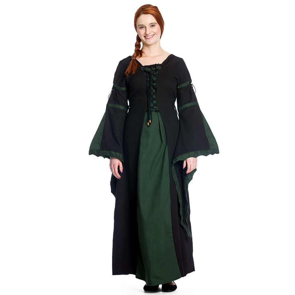 Image produit Leona - Robe médiévale noir-vert