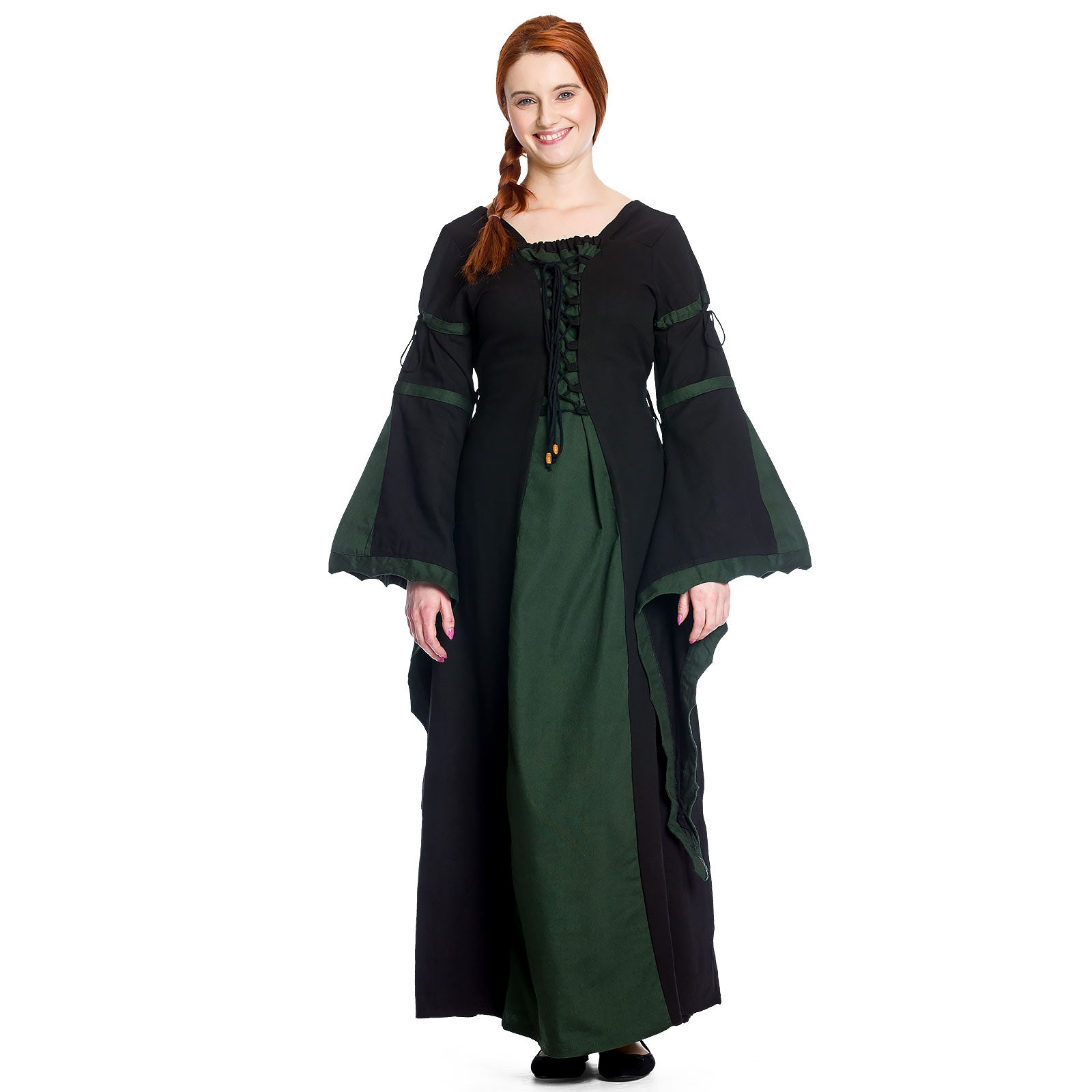 Image produit Leona - Robe médiévale noir-vert