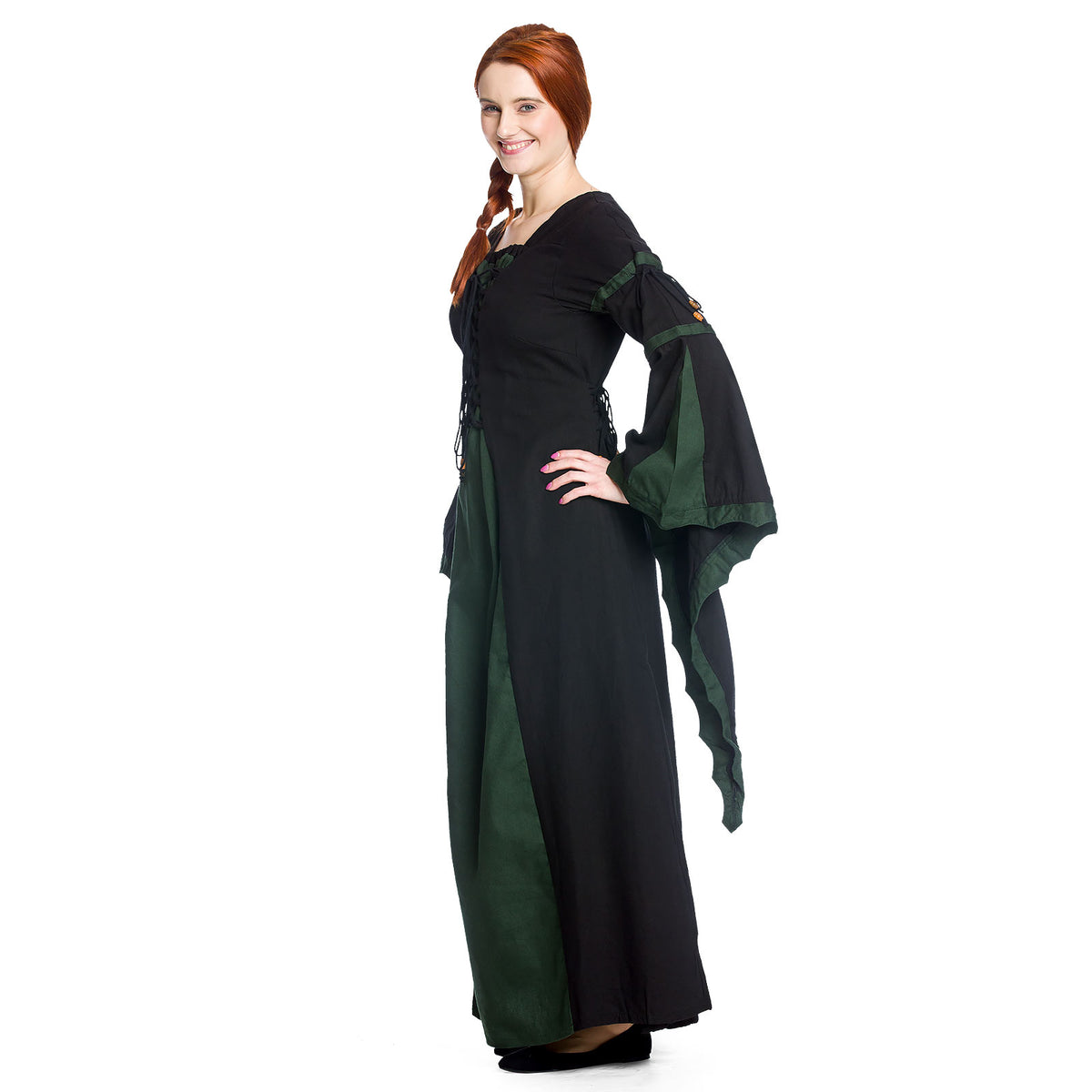 Image produit Leona - Robe médiévale noir-vert