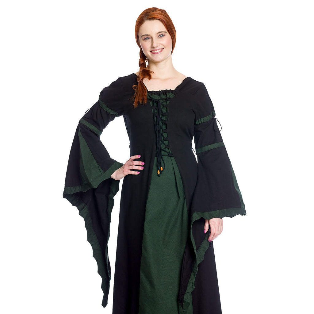 Image produit Leona - Robe médiévale noir-vert
