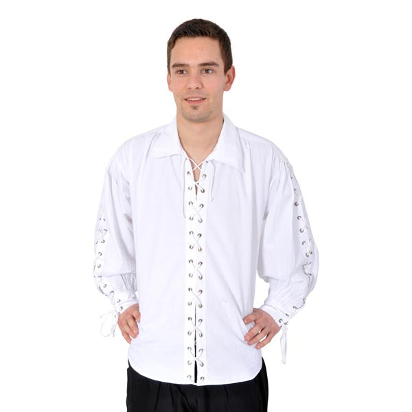 Immagine del prodotto Camicia da pirata con allacciatura continua bianca