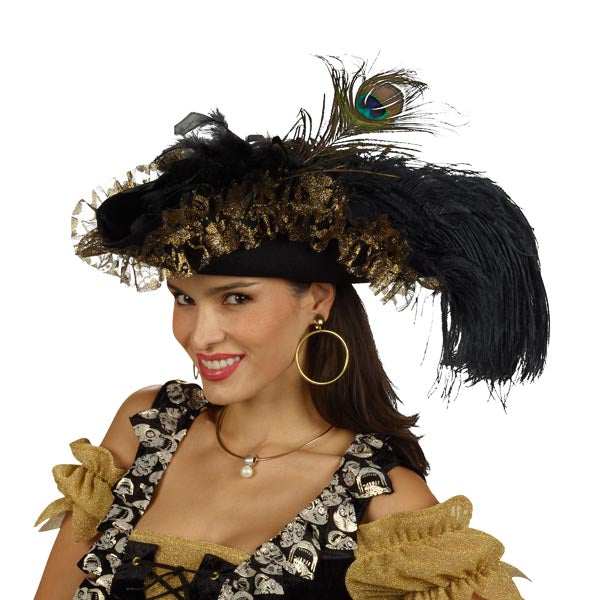 Product image Tricorn Hat with Ruffles and Feathers