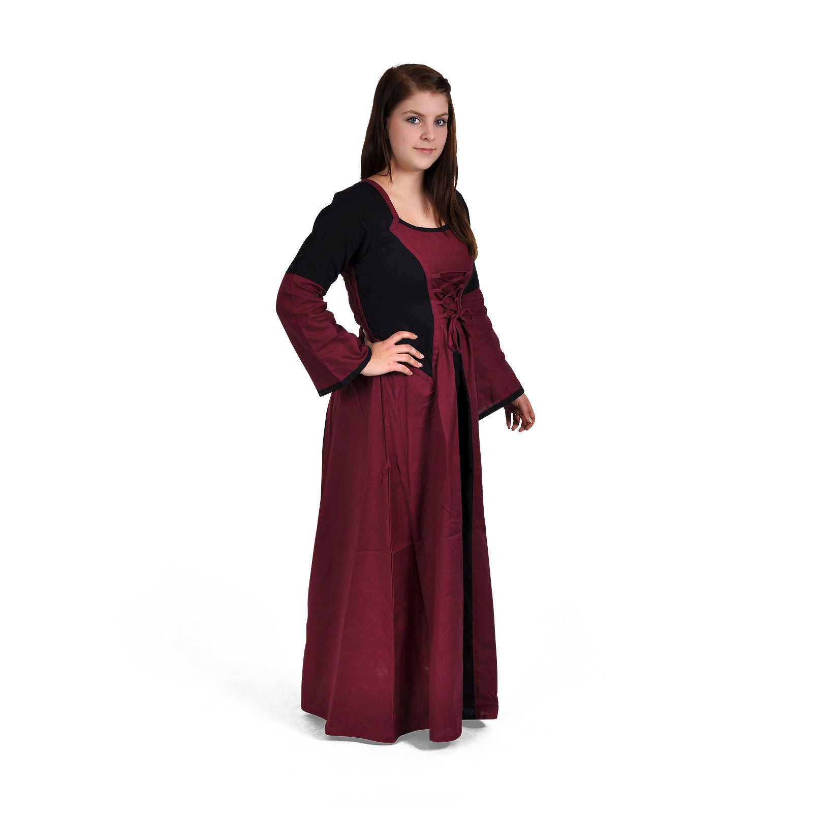 Image produit Elena Robe Médiévale Bordeaux-Noir