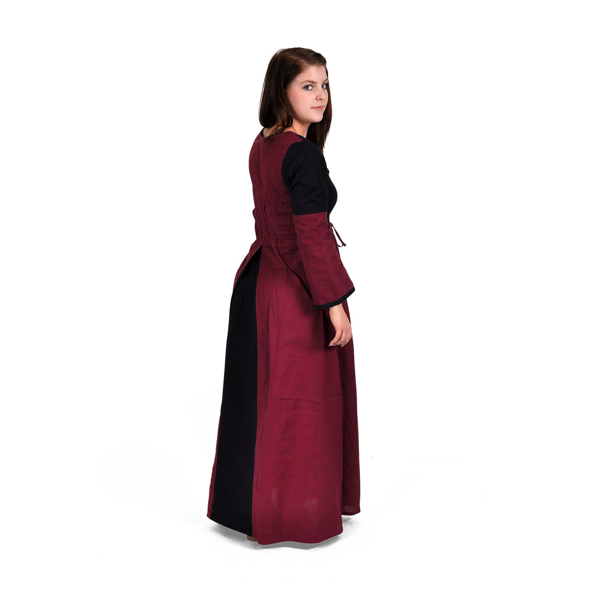 Image produit Elena Robe Médiévale Bordeaux-Noir