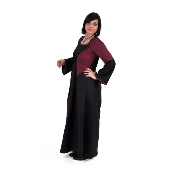 Image produit Elena Robe Médiévale Bordeaux-Noir