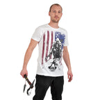 Image produit Assassins Creed III - T-shirt drapeau brûlé blanc