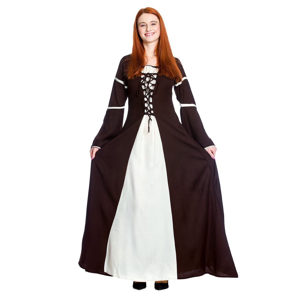 Produktbild Mittelalter Kleid Katherina braun-natur