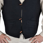 Immagine del prodotto Gilet medievale Heinrich con tasche nero