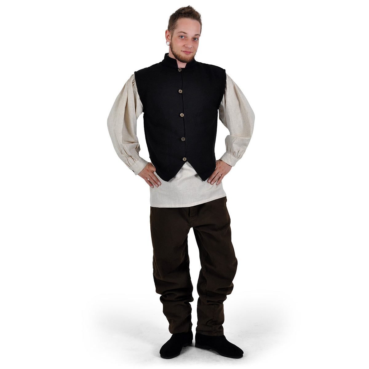 Produktbild Mittelalter Weste Johann schwarz