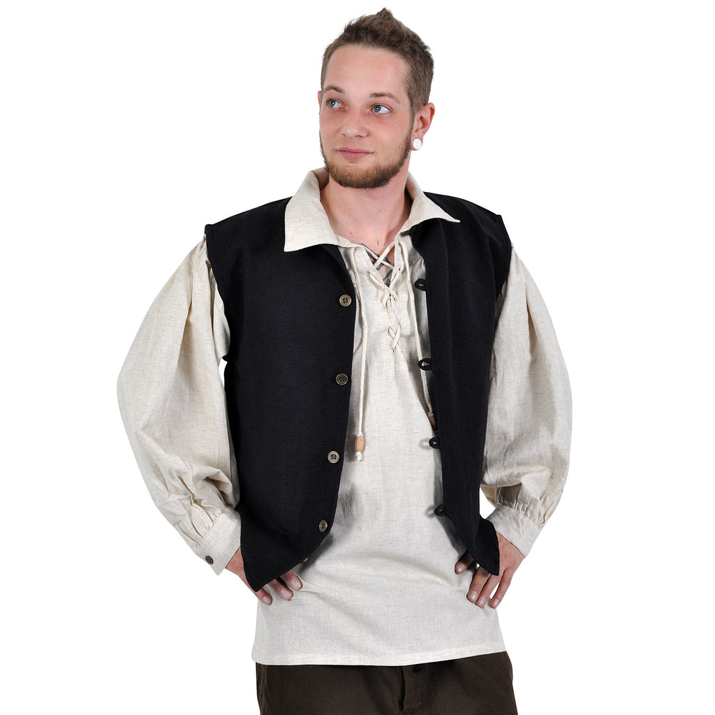 Produktbild Mittelalter Weste Johann schwarz