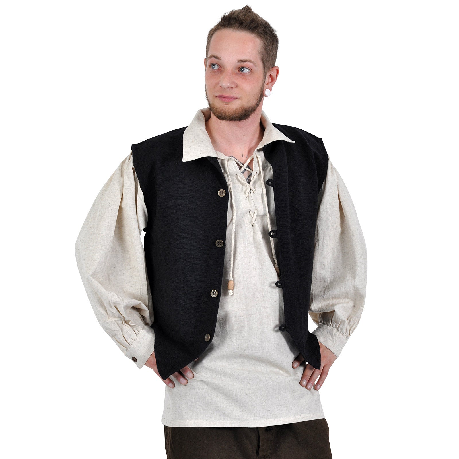Produktbild Mittelalter Weste Johann schwarz
