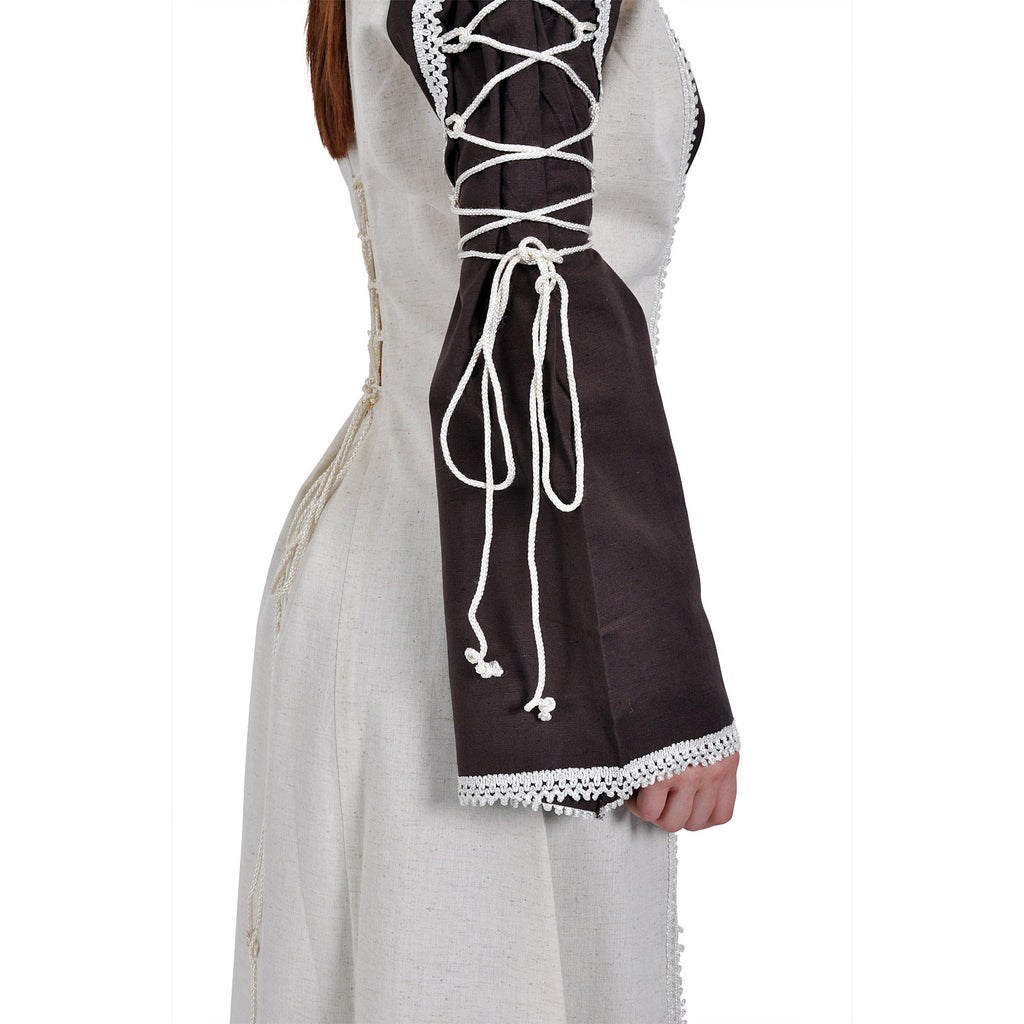Image produit Robe médiévale Magdalena marron-naturel