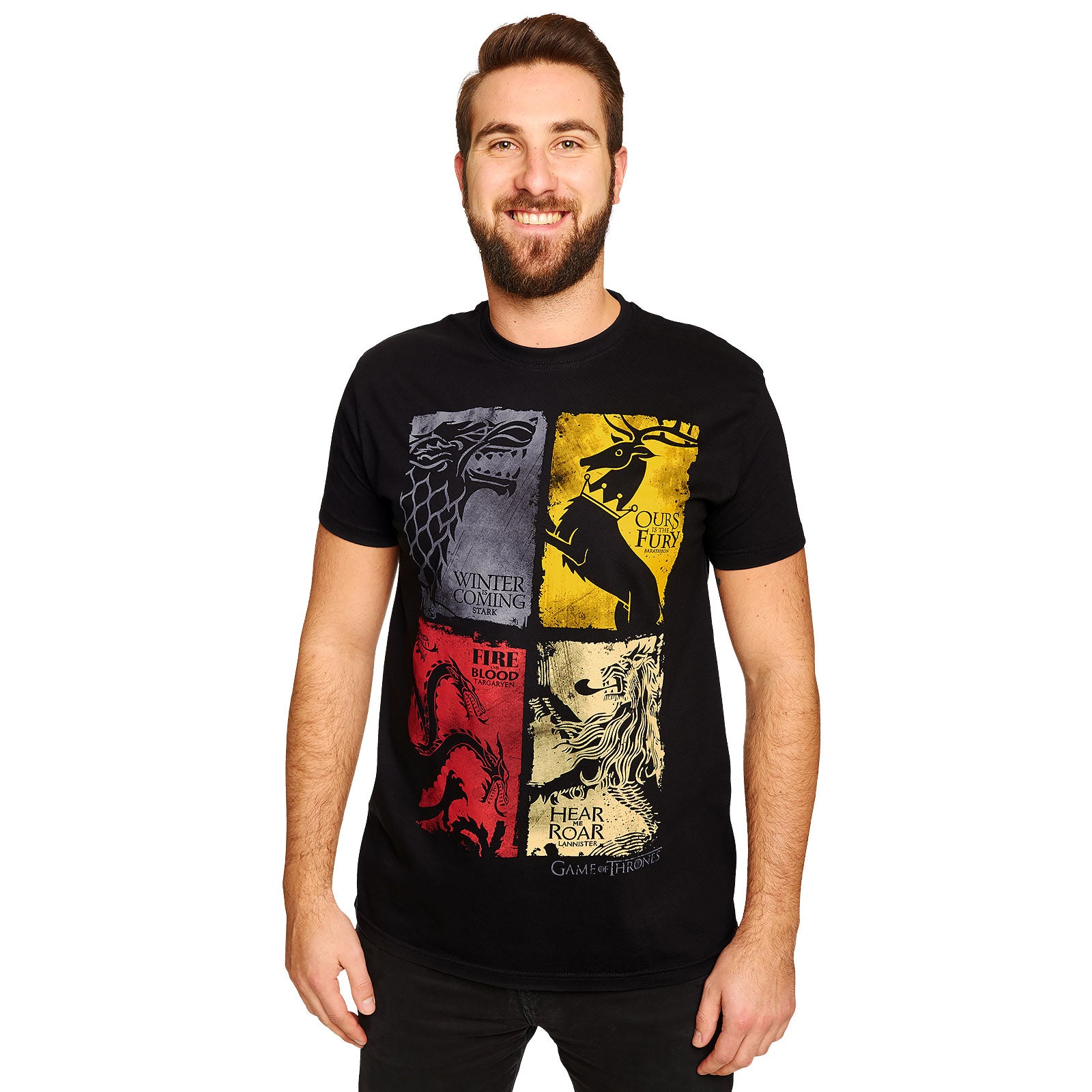 Immagine del prodotto Game of Thrones - T-shirt nera con stemma distressed