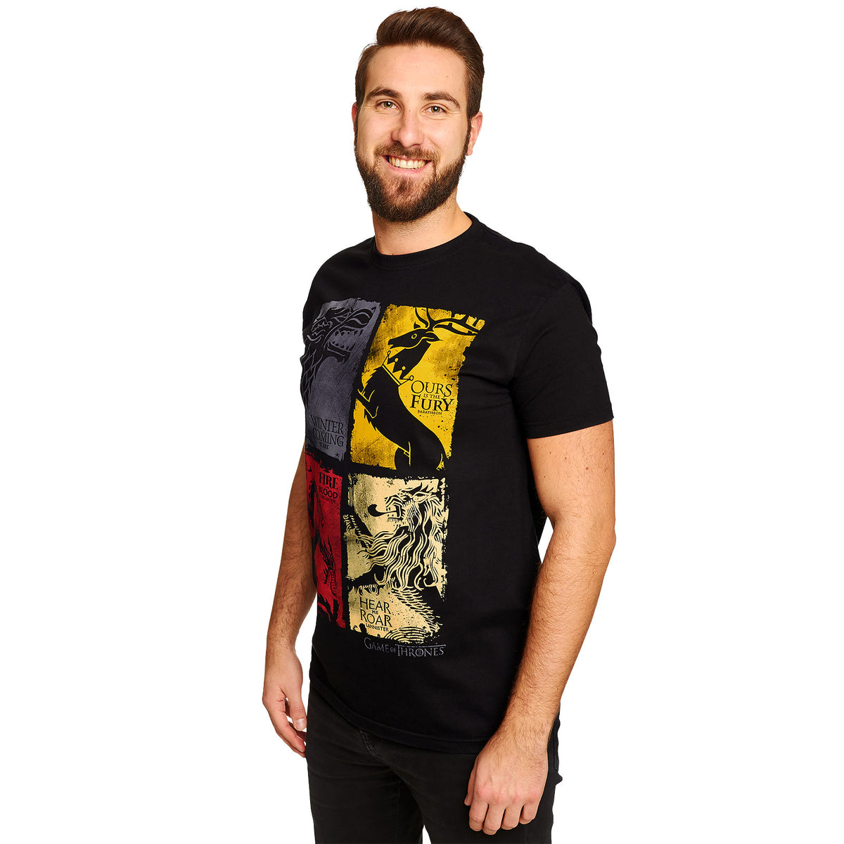 Immagine del prodotto Game of Thrones - T-shirt nera con stemma distressed