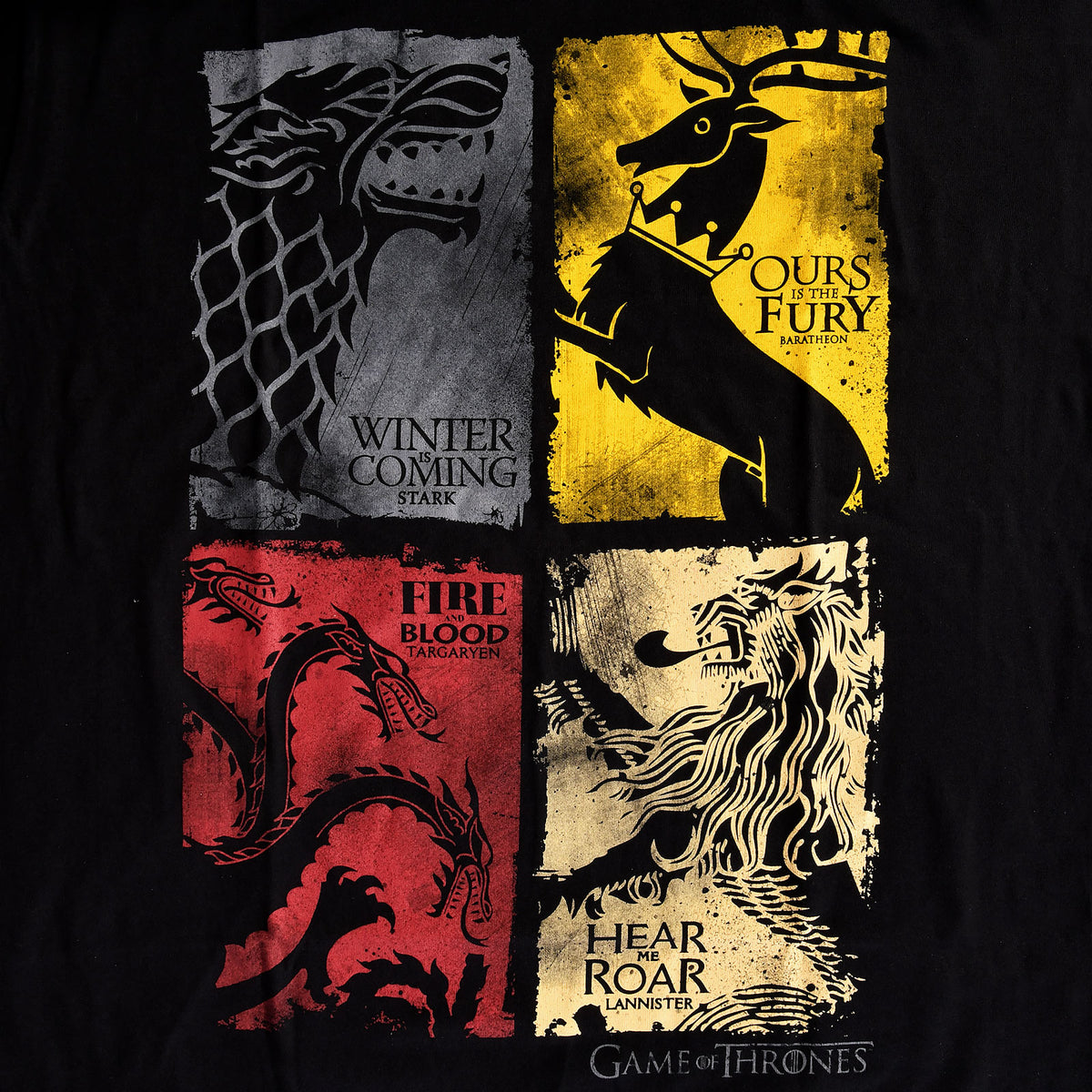 Immagine del prodotto Game of Thrones - T-shirt nera con stemma distressed