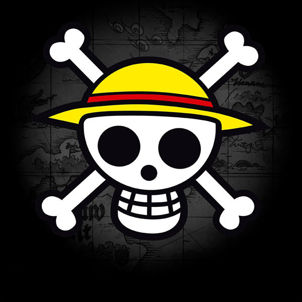 Produktbild One Piece - Skull With Map T-Shirt schwarz