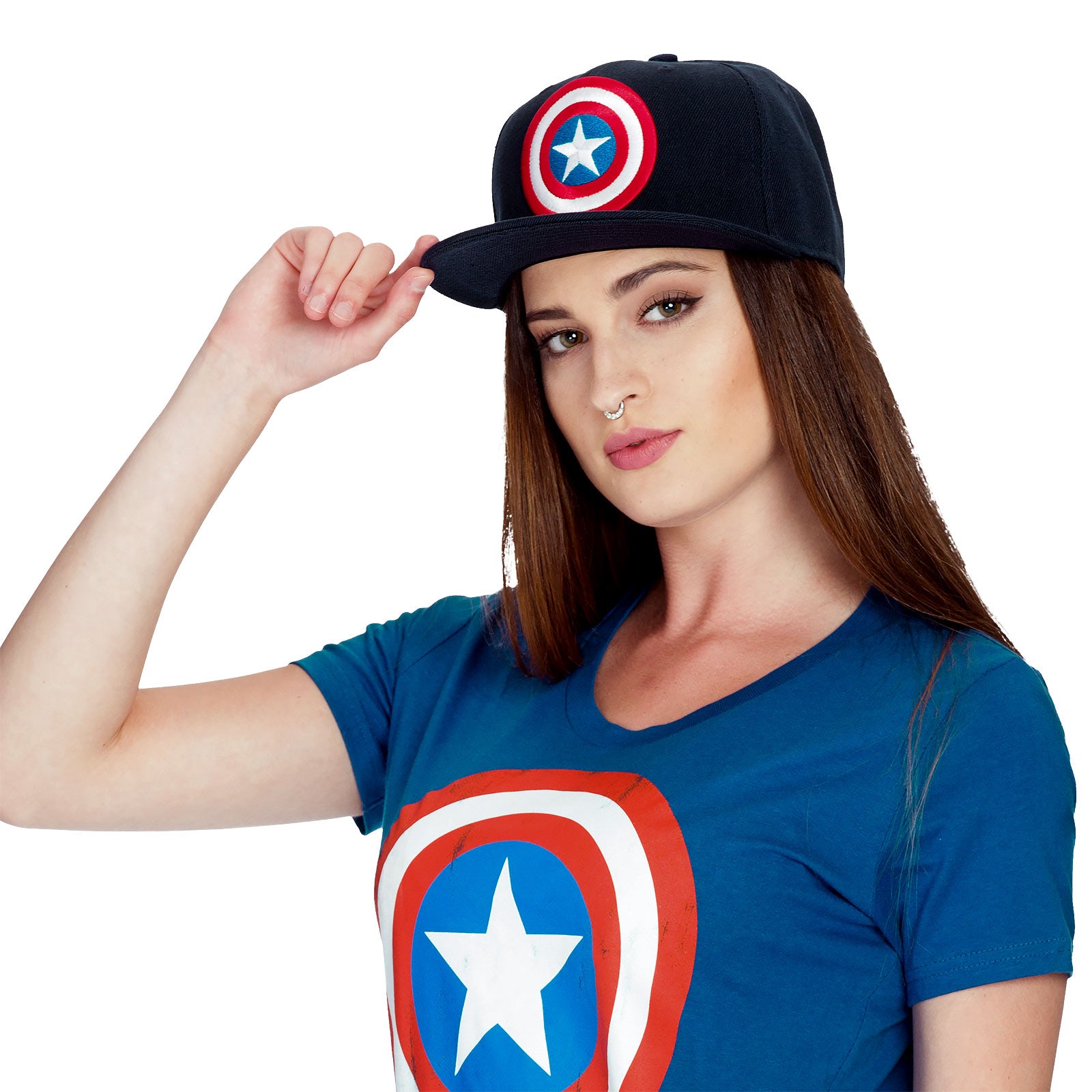 Immagine del prodotto Captain America - Cappello Snapback con logo blu