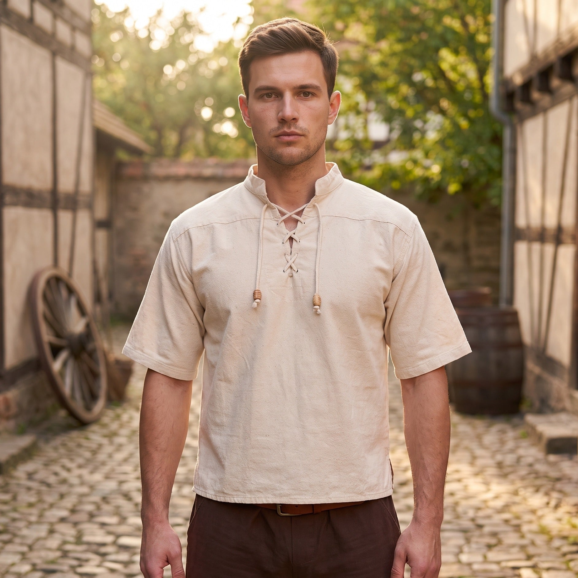 Immagine del prodotto Camicia medievale Erik manica corta beige