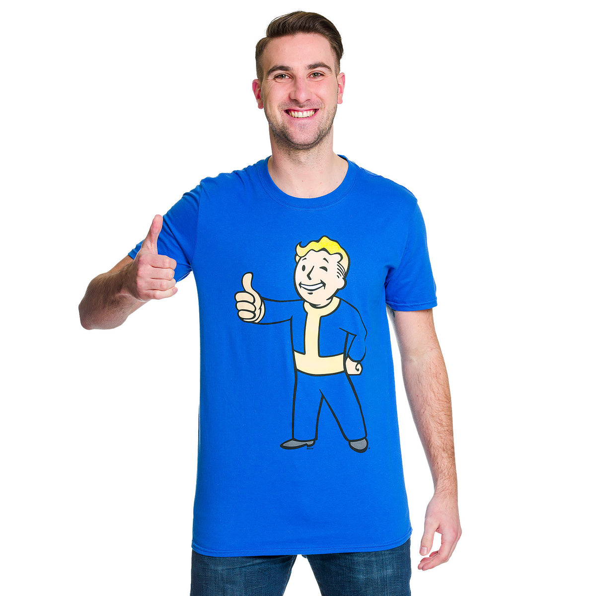 Produktbild Fallout 4 - Vault Boy T-Shirt blau