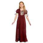 Image produit Robe d'été médiévale pour enfants rouge beige