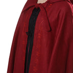 Product image Medieval cloak with hood and embroidery red