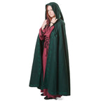Image produit Cape médiévale avec capuche et broderie verte