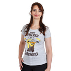 Immagine del prodotto Minions - Maglietta da ragazza Powered By Bananas grigia