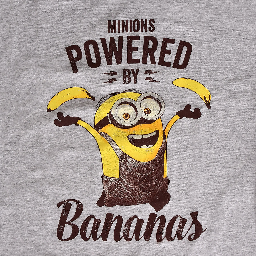 Immagine del prodotto Minions - Maglietta da ragazza Powered By Bananas grigia