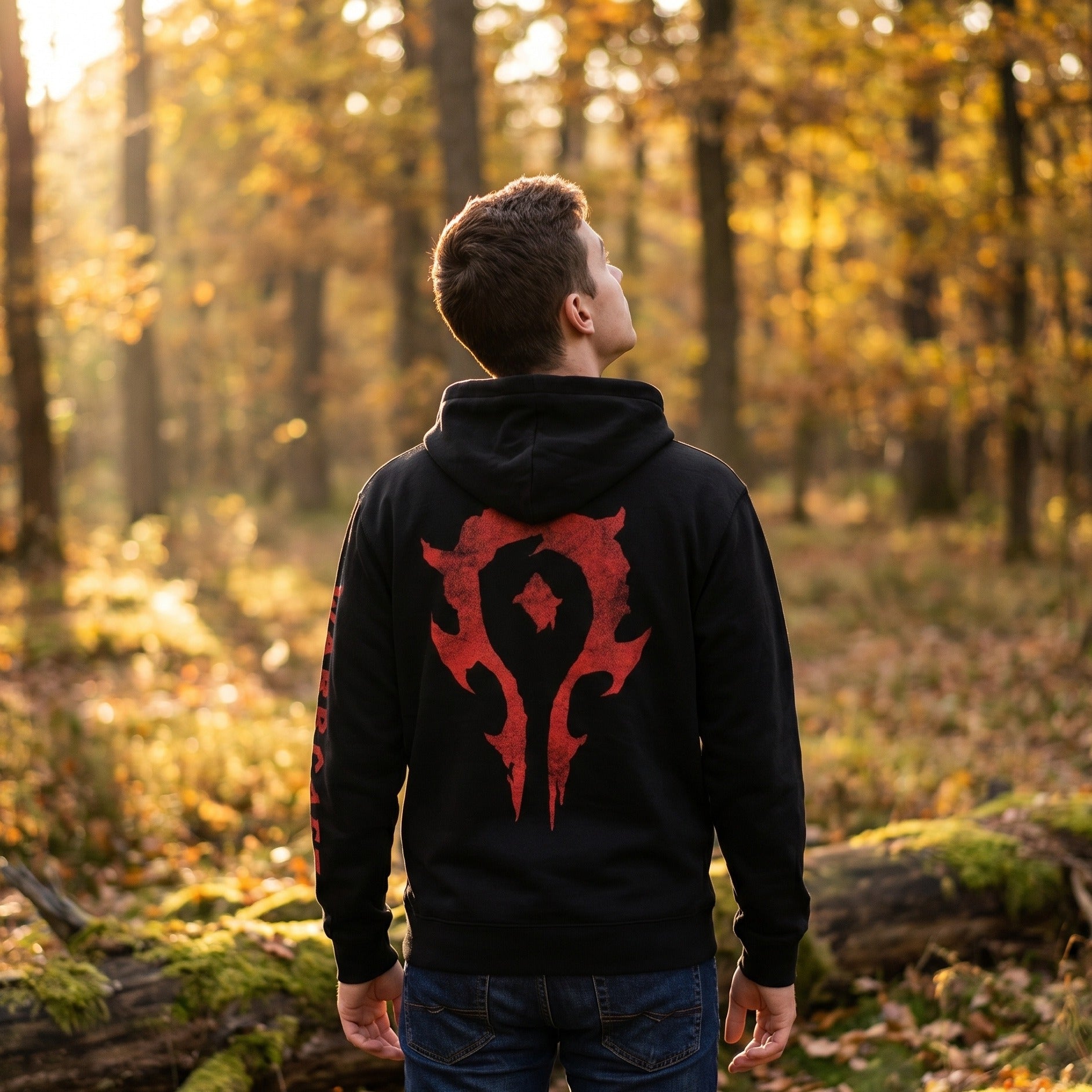 Immagine del prodotto Warcraft - Felpa con cappuccio nera con logo dell'Orda