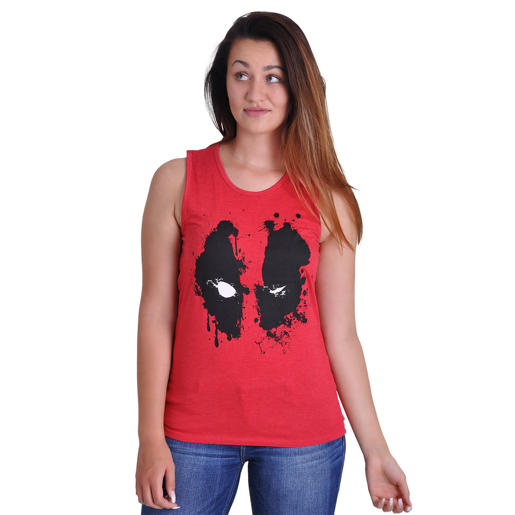 Image produit Deadpool - Splash Head Tank Top rouge