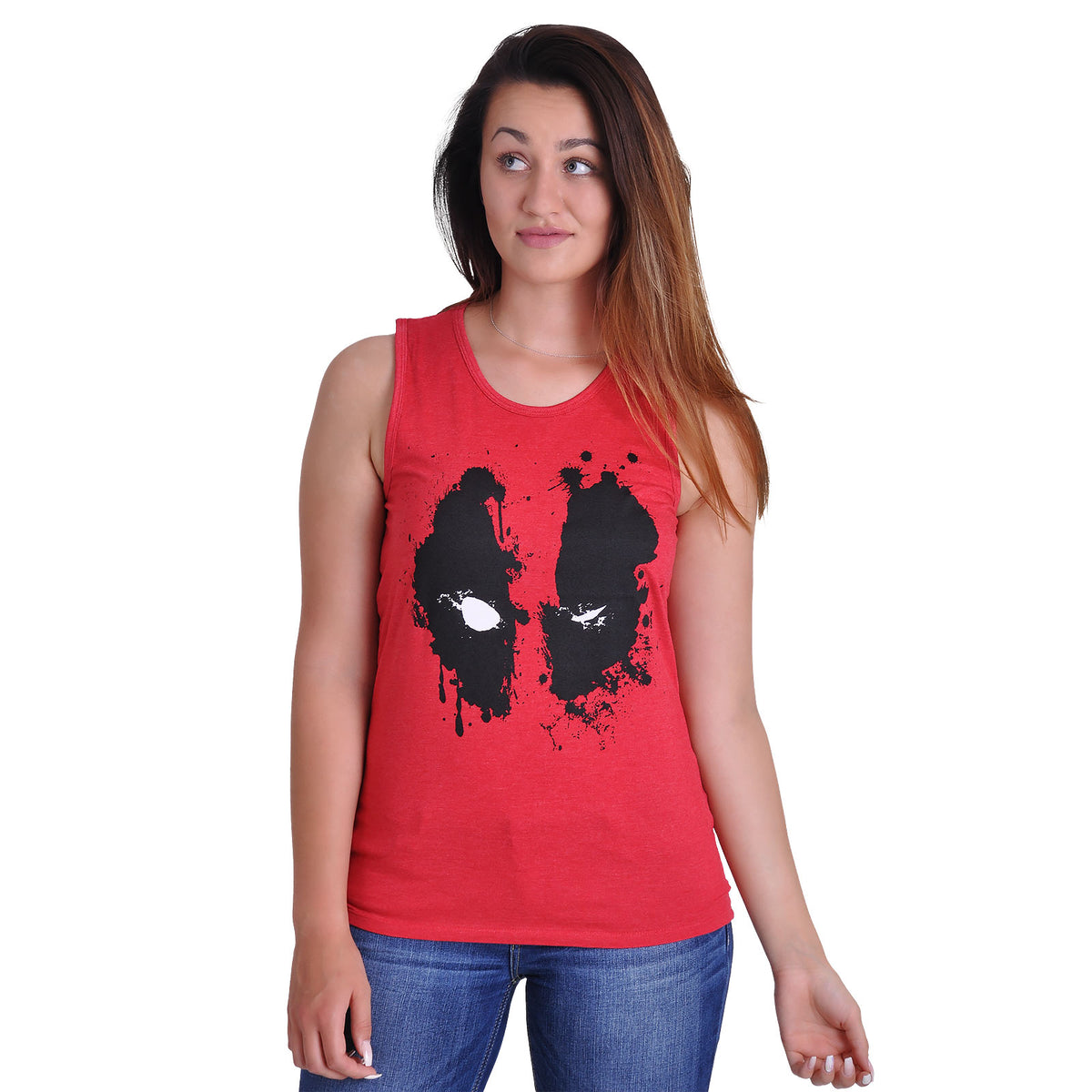 Image produit Deadpool - Splash Head Tank Top rouge
