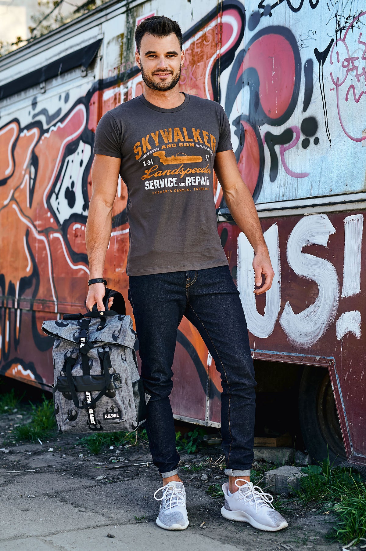 Image produit Star Wars - T-shirt Landspeeder gris