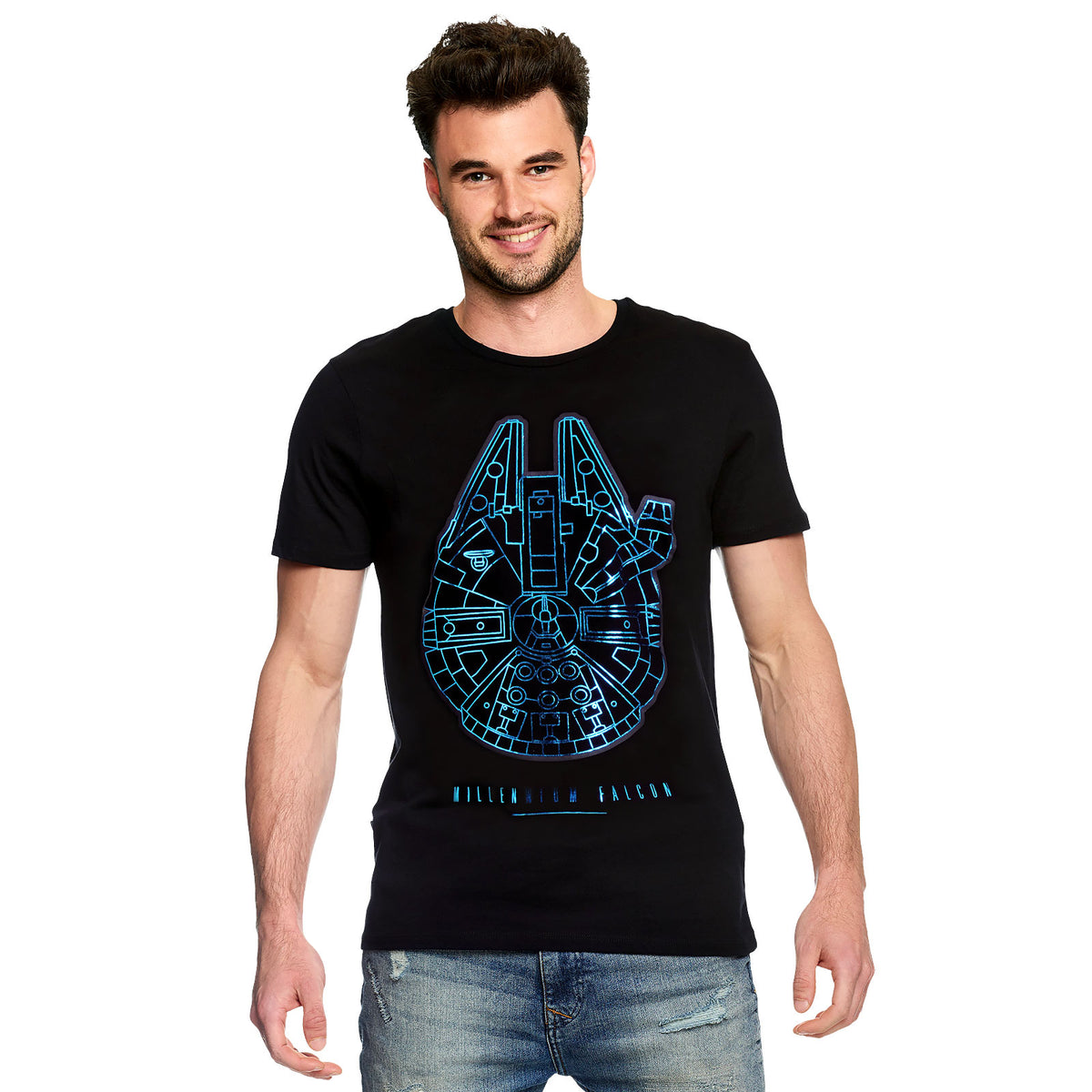 Image produit Star Wars - T-Shirt Millennium Falcon noir