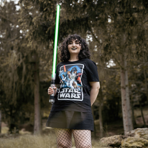 Image produit Star Wars - T-shirt affiche de film rétro noir