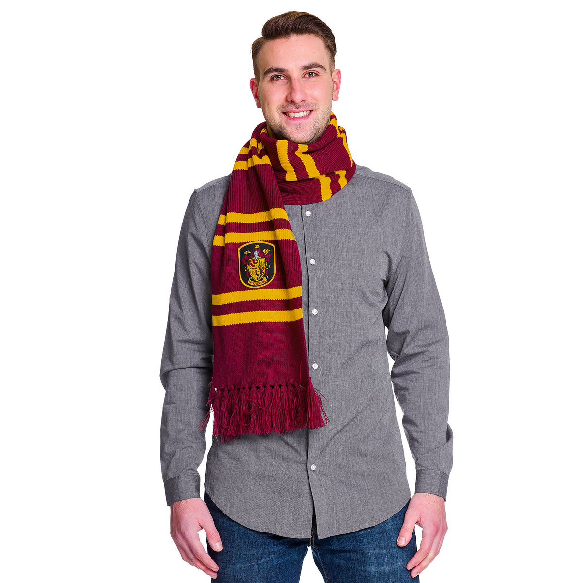 Image produit Harry Potter - Écharpe Gryffondor tricotée jaune-rouge