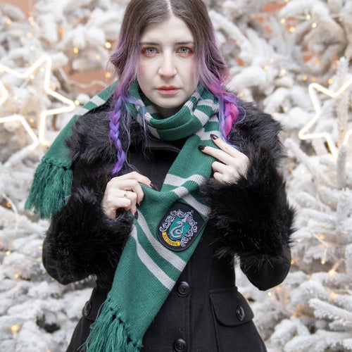 Immagine del prodotto Harry Potter - Sciarpa in maglia Slytherin grigio-verde