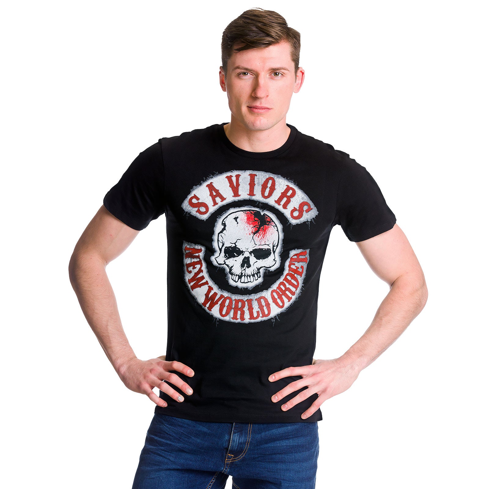Immagine del prodotto Walking Dead - T-shirt nera con patch di Savior