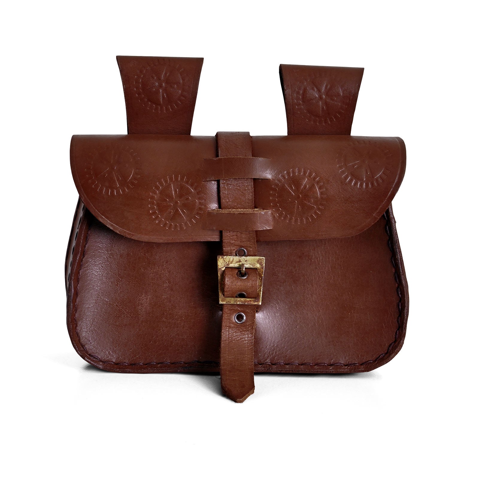 Produktbild Mittelalter Gürteltasche mit Prägung braun