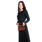Image produit Bourse de ceinture médiévale avec embossage marron