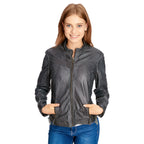 Image produit Wonder Woman - Veste en cuir logo gris