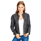 Image produit Wonder Woman - Veste en cuir logo gris