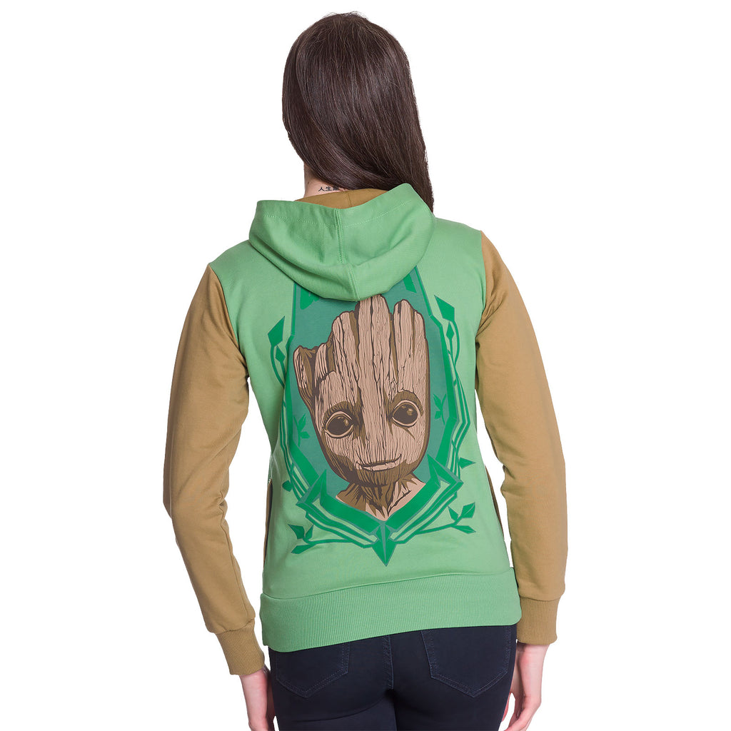 Immagine del prodotto Guardiani della Galassia - Felpa con cappuccio Groot donna verde
