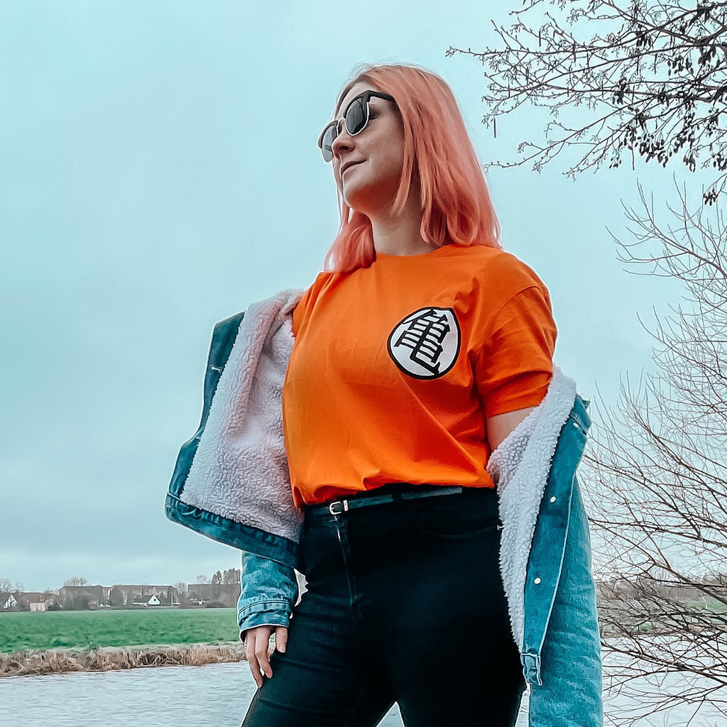 Image produit Dragon Ball - T-shirt Kaio Distressed orange