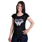 Produktbild Wonder Woman - Logo Damen T-Shirt schwarz