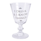 Immagine del prodotto Game of Thrones - Bicchiere da vino 'Bevi e Sai'
