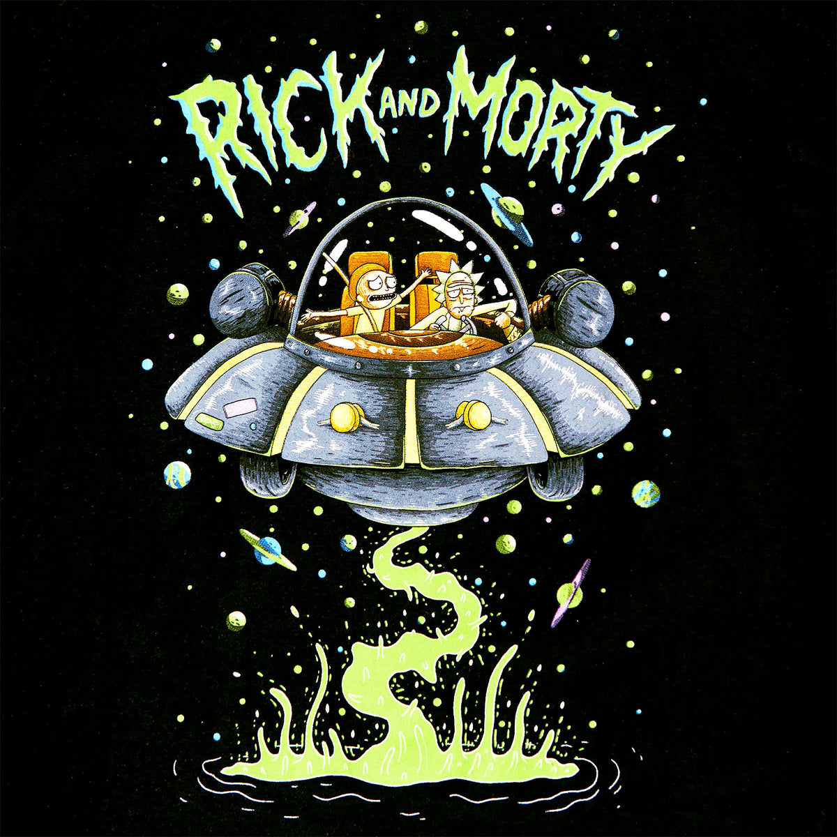 Immagine del prodotto Rick e Morty - T-shirt Space Cruiser nera